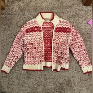 Vintage Holiday Collezione Dante Italian Wool Blend Fair Isle Knit Sweater